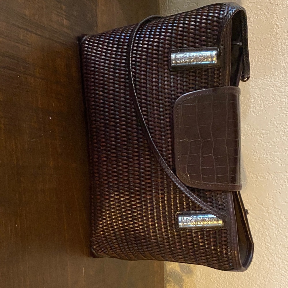 Brighton Dark Brown Woven Handbag